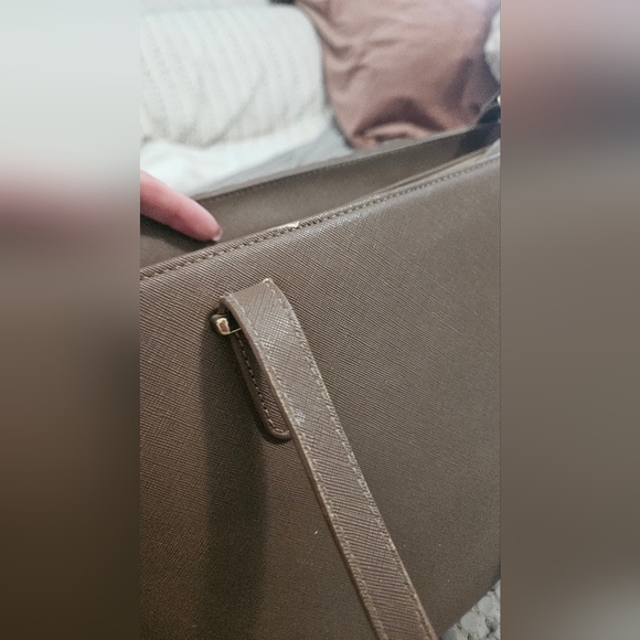 KATE SPADE Cedar Creek Collection Leather Large Tote In Lightbrown/mauve. - Picture 12 of 16